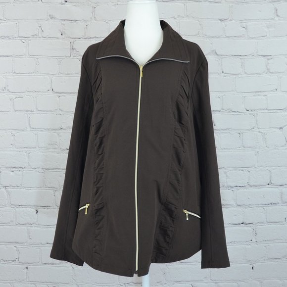 NEW! CHICO'S ZENERGY Neema Ruched Active Jacket - Picture 7 of 8